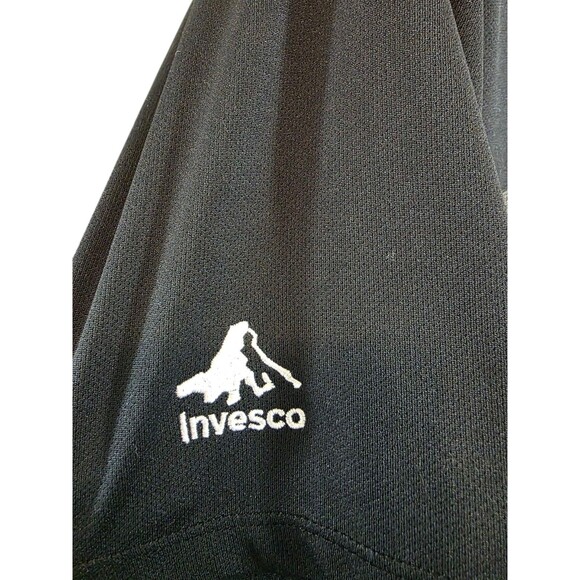 Nike Shirt Mens Large Black Striped Polo Dri Fit Performance Golf Logo Read - Picture 5 of 8